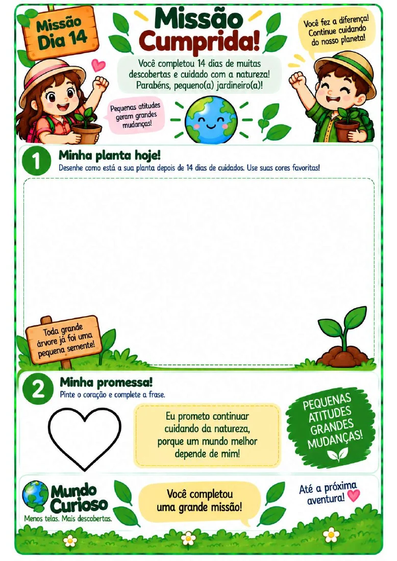 Página de missão cumprida